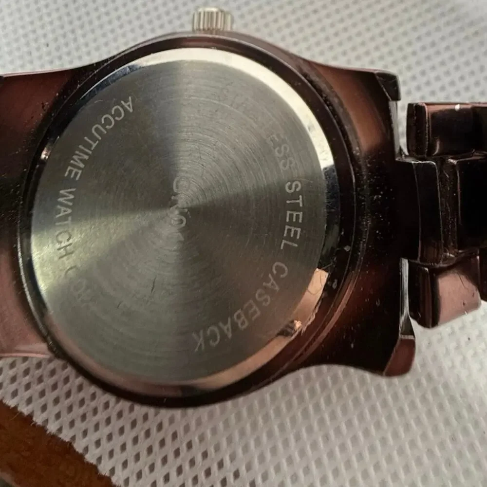 Crystal Bezel Chocolate Tone Watch Novelle | Elegant Rhinestone Accent
